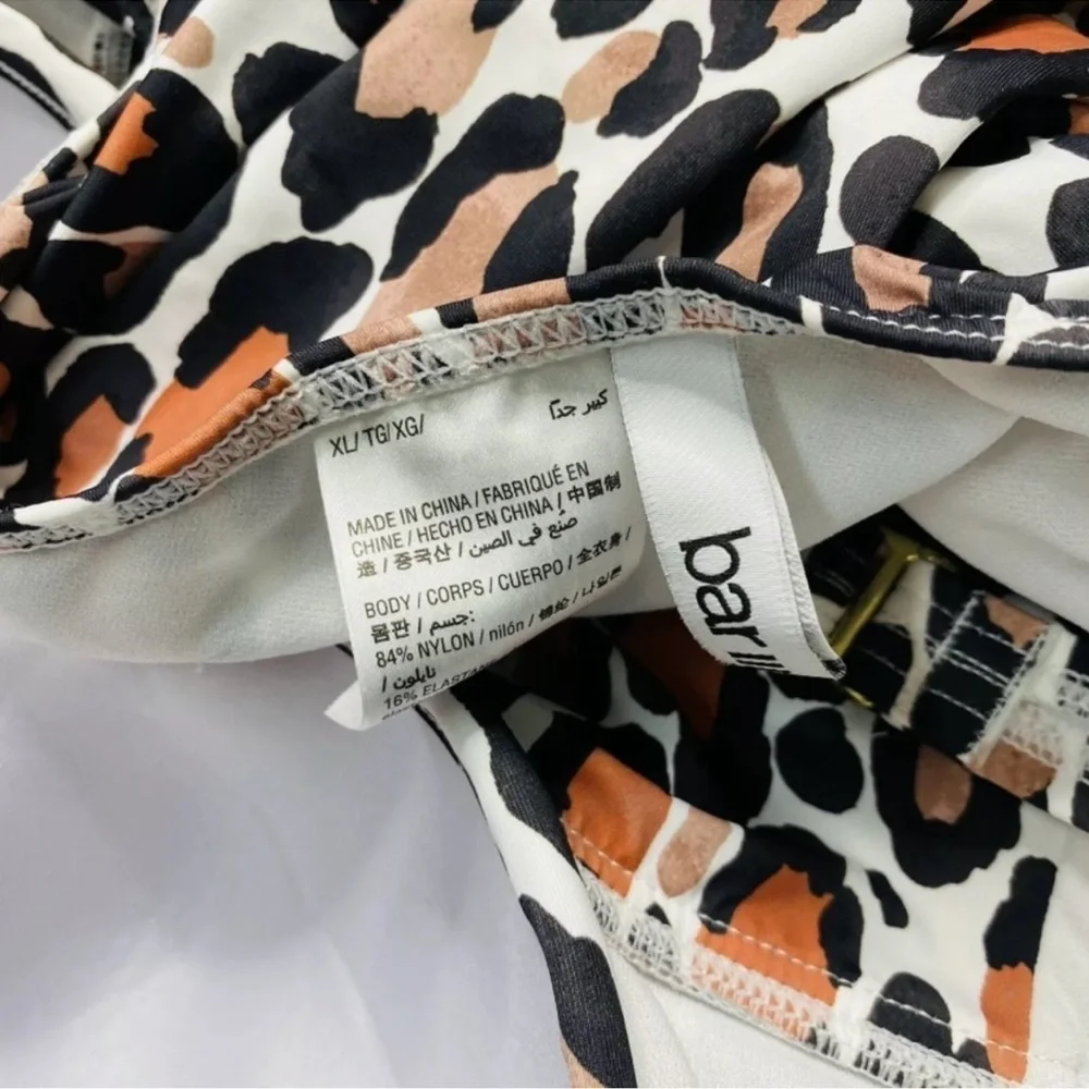 Bar III Run Wild Monokini, Leopard Print, XL